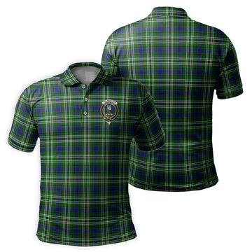 Haliburton Tartan Men's Polo Shirt with Family Crest