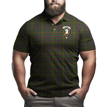 Hall Tartan Men's Polo Shirt with Family Crest