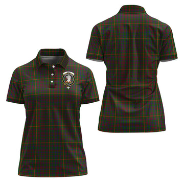 Hall Tartan Polo Shirt with Family Crest For Women