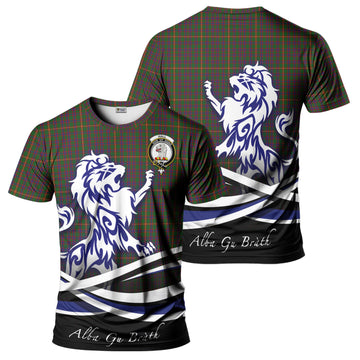 Hall Tartan T-Shirt with Alba Gu Brath Regal Lion Emblem