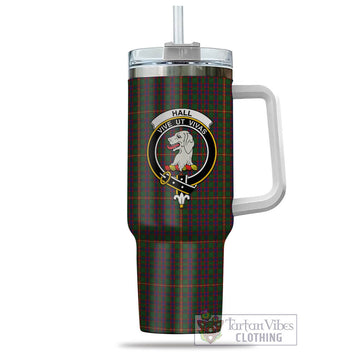 Hall Tartan and Family Crest Tumbler with Handle
