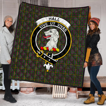 Hall Tartan Quilt with Family Crest
