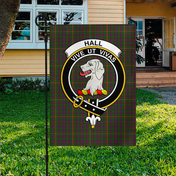 Hall Tartan Flag with Family Crest