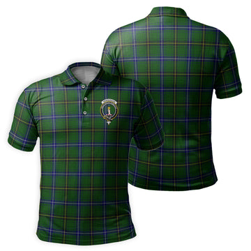 Henderson Modern Tartan Men's Polo Shirt with Family Crest