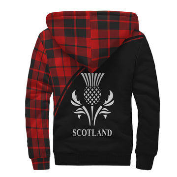 Hogg Tartan Sherpa Hoodie with Family Crest Curve Style