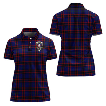 Home Modern Tartan Polo Shirt with Family Crest For Women