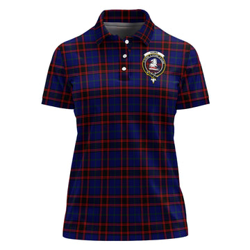 Home Modern Tartan Polo Shirt with Family Crest For Women