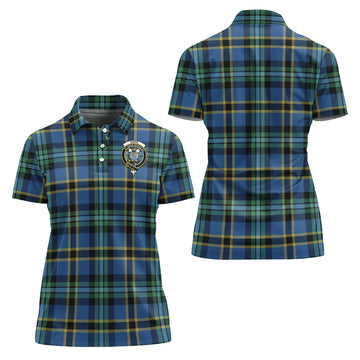 Hope Ancient Tartan Polo Shirt with Family Crest For Women