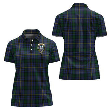 Hope Clan Originaux Tartan Polo Shirt with Family Crest For Women