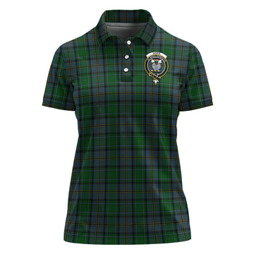 Hope Vere Tartan Polo Shirt with Family Crest For Women