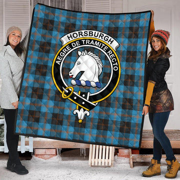 Horsburgh Tartan Quilt with Family Crest