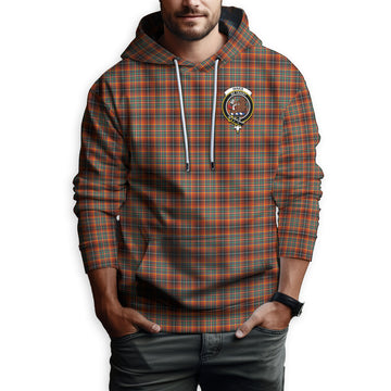 Innes Ancient Tartan Hoodie with Family Crest