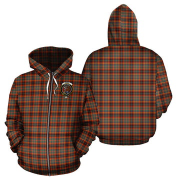 Innes Ancient Tartan Hoodie with Family Crest