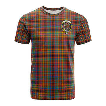 Innes Ancient Tartan T-Shirt with Family Crest