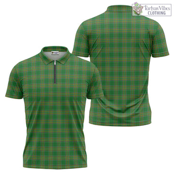 Ireland National Tartan Zipper Polo Shirt