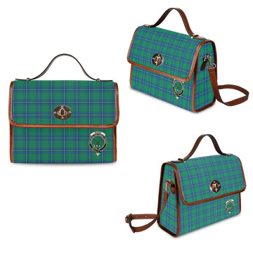 Irvine Ancient Tartan Waterproof Canvas Bag with Family Crest