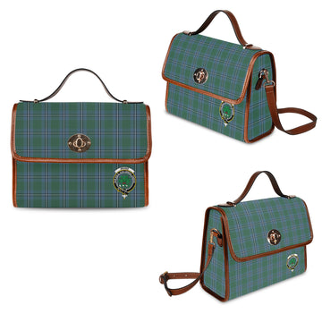 Irvine of Drum Tartan Waterproof Canvas Bag with Family Crest