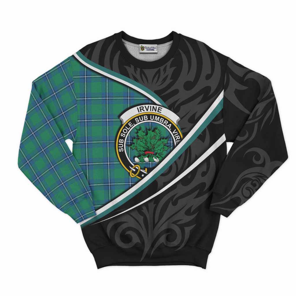 Irvine Tartan Family Crest Sweatshirt Celtic Scottish Thistle Floral