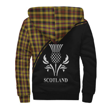 Jardine Tartan Sherpa Hoodie with Family Crest Curve Style