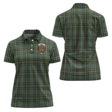 Kelly Dress Tartan Polo Shirt with Family Crest For Women