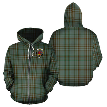 Kelly Dress Tartan Hoodie with Family Crest