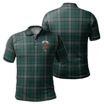 Kelly of Sleat Hunting Tartan Men's Polo Shirt with Family Crest