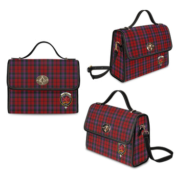 Kelly of Sleat Red Tartan Waterproof Canvas Bag with Family Crest