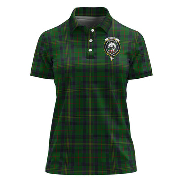 Kennedy Tartan Polo Shirt with Family Crest For Women