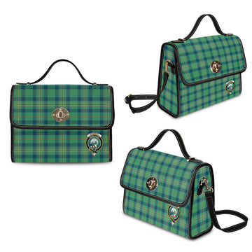 Kennedy Ancient Tartan Waterproof Canvas Bag with Family Crest