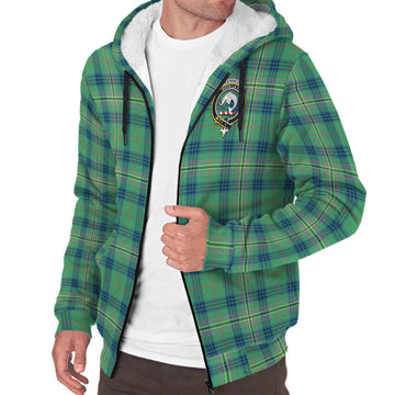 Kennedy Ancient Tartan Sherpa Hoodie with Family Crest