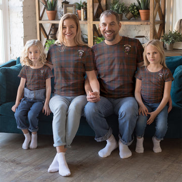 Kennedy Weathered Tartan T-Shirt with Family Crest