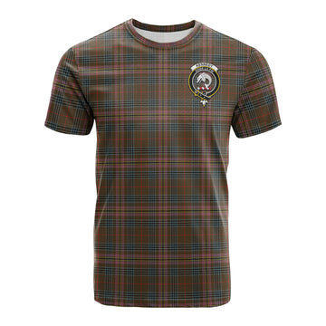 Kennedy Weathered Tartan T-Shirt with Family Crest