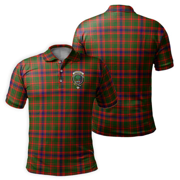 Kinninmont Tartan Men's Polo Shirt with Family Crest