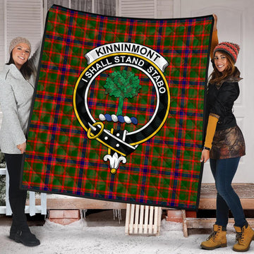 Kinninmont Tartan Quilt with Family Crest