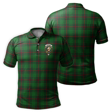 Kirkaldy Tartan Men's Polo Shirt with Family Crest