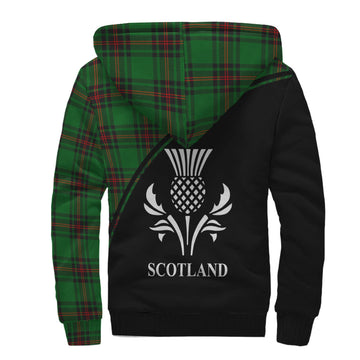 Kirkaldy Tartan Sherpa Hoodie with Family Crest Curve Style