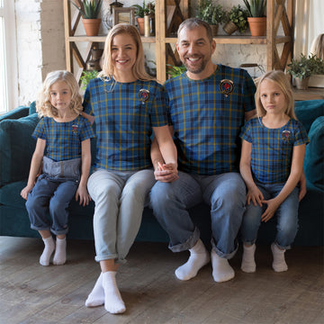 Laing Tartan T-Shirt with Family Crest