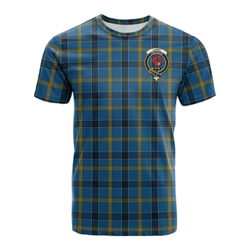 Laing Tartan T-Shirt with Family Crest