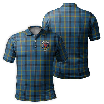 Laing Tartan Men's Polo Shirt with Family Crest