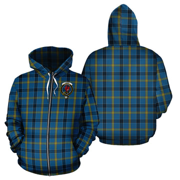 Laing Tartan Hoodie with Family Crest