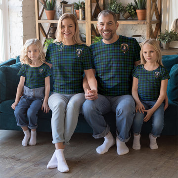 Lamont Tartan T-Shirt with Family Crest