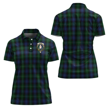Lamont #2 Tartan Polo Shirt with Family Crest For Women