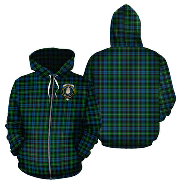 Lamont Tartan Hoodie with Family Crest