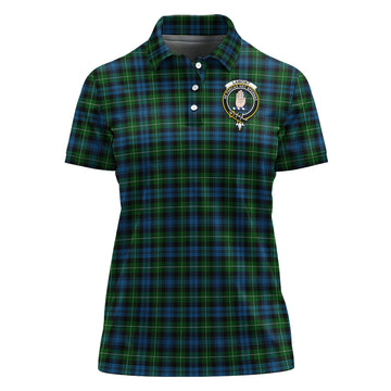 Lamont Tartan Polo Shirt with Family Crest For Women