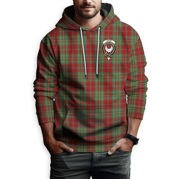 Leask Tartan Hoodie with Family Crest