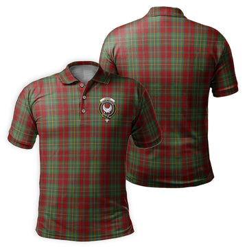 Leask Tartan Men's Polo Shirt with Family Crest