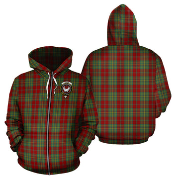 Leask Tartan Hoodie with Family Crest
