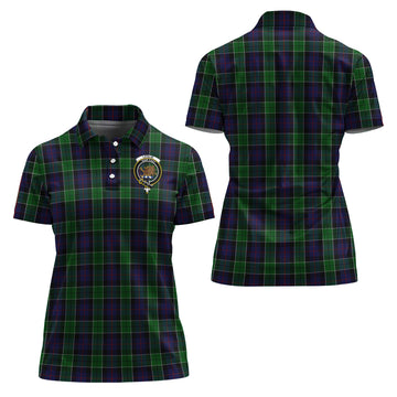 Leslie Hunting Tartan Polo Shirt with Family Crest For Women