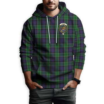 Leslie Hunting Tartan Hoodie with Family Crest