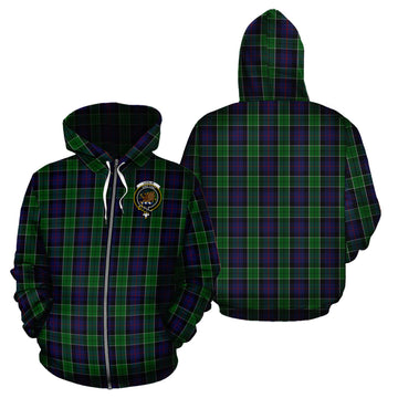 Leslie Hunting Tartan Hoodie with Family Crest
